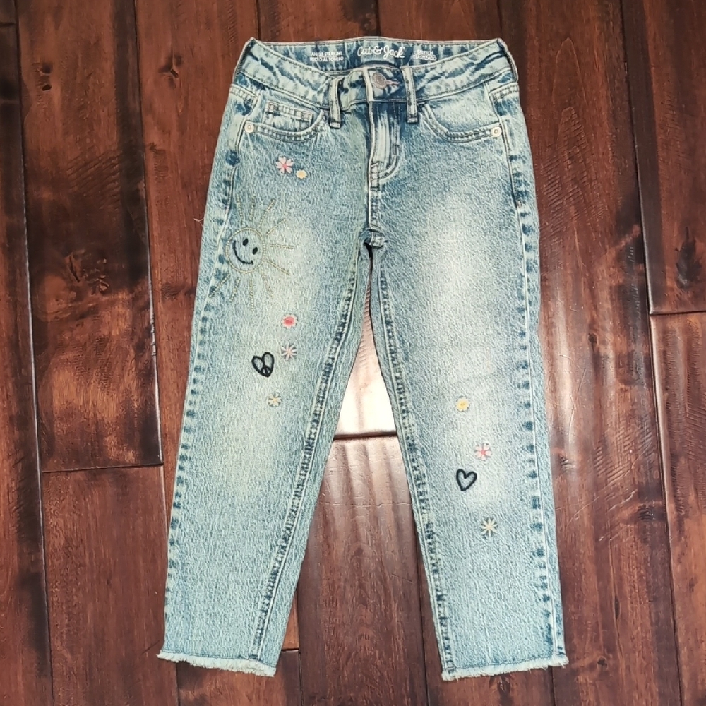 Embroidered Blue Jeans